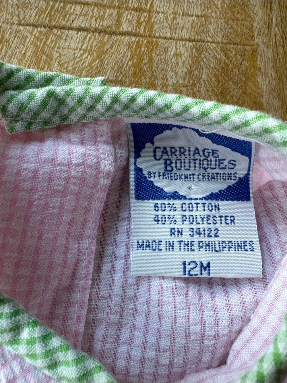 Vintage Carriage Boutiques Girls' Smocked Turtle Dress 12m